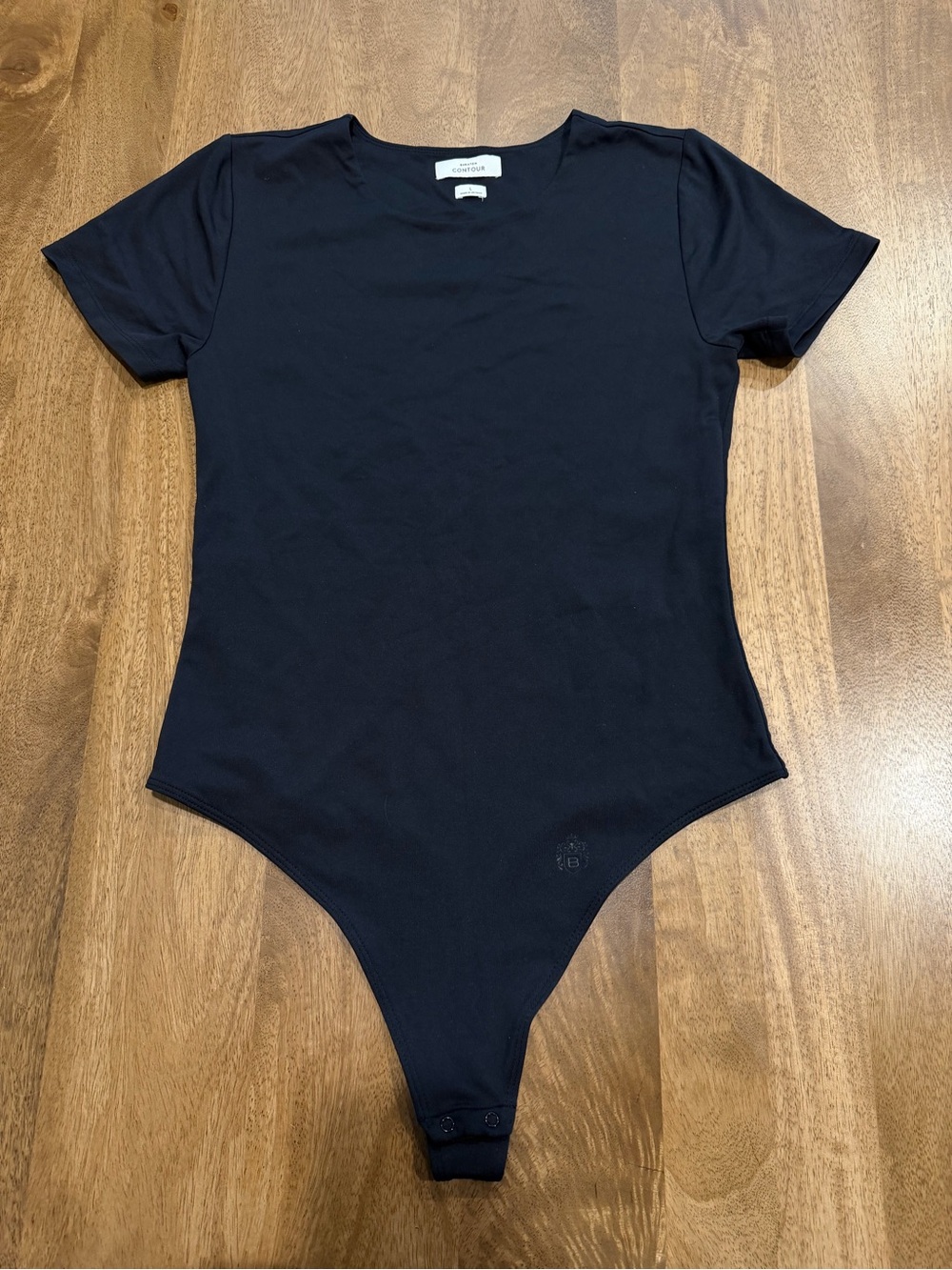 Babaton Black Short-Sleeve One-Piece Bodysuit
